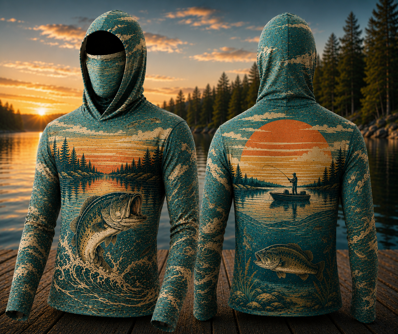 Mask Hooded Fishing Shirt
